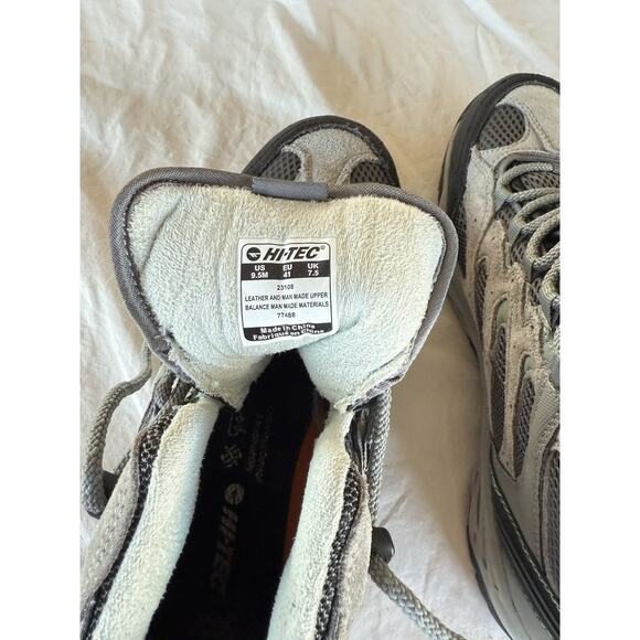 Hi-Tec Bandera Mid Waterproof Hiking Ankle Boots Gray Teal Black Womens 9.5M EUC - Picture 6 of 10